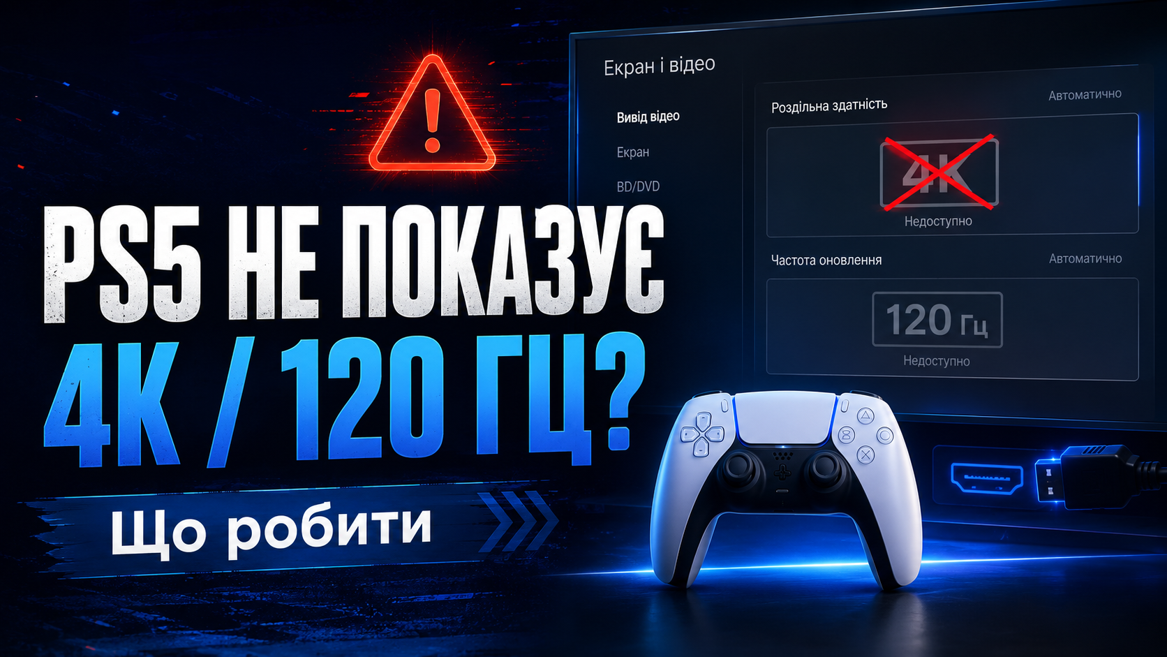 Що робити, якщо PS5 не показує 4K або 120 Гц