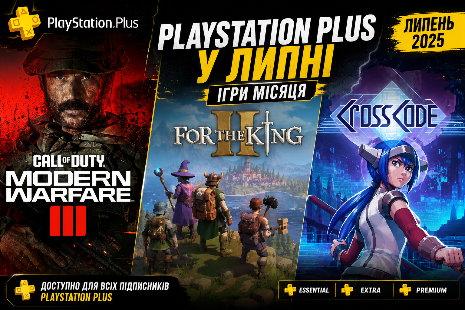 PlayStation Plus у липні: Modern Warfare III, For the King II та CrossCode