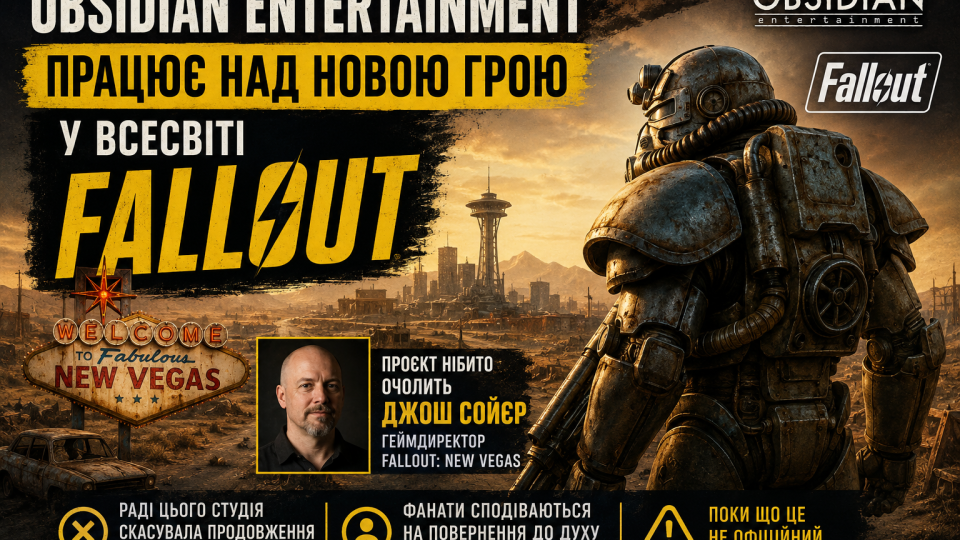 Obsidian може повернути Fallout до витоків: студія нібито працює над новою грою серії